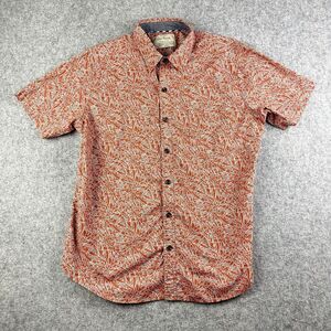 Old Ranch Shirt Mens XL Burnt Orange Fish Performance Outdoor Preppy Pocket